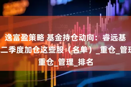 逸富盈策略 基金持仓动向：睿远基金赵枫二季度加仓这些股（名单）_重仓_管理_排名