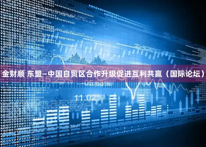 金财顺 东盟—中国自贸区合作升级促进互利共赢（国际论坛）